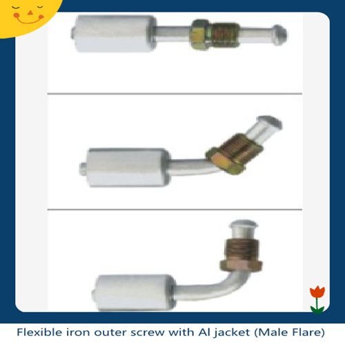 Flexible iron outer screw with Al jacket (Male Flare)