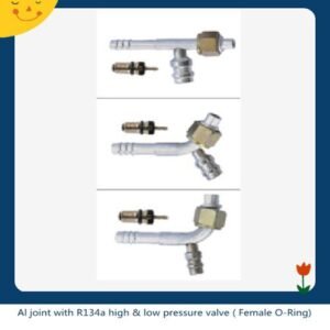 Al joint with R134a high & low-pressure valve ( Female O-Ring)