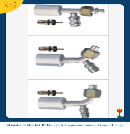 Al joint with Al jacket R134a high & low-pressure valve ( Female O-Ring)